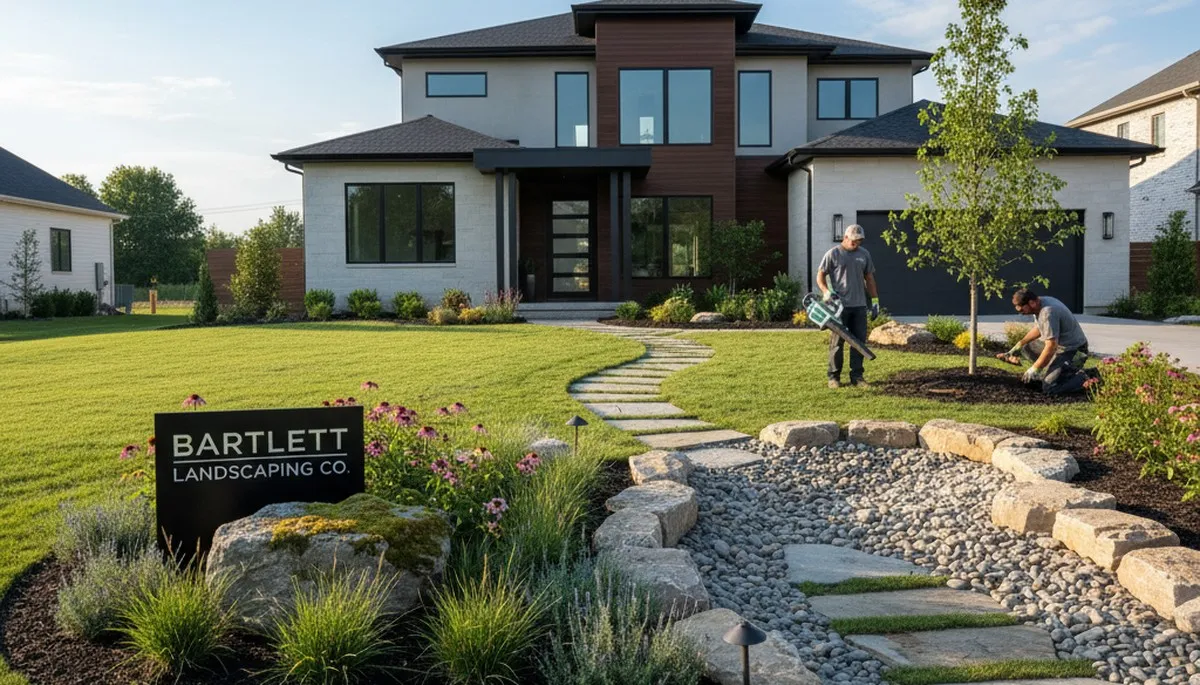 Landscaping design team in Memphis, TN creating a custom outdoor living space