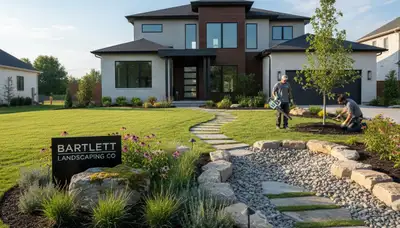 Landscaping design team in Memphis, TN creating a custom outdoor living space