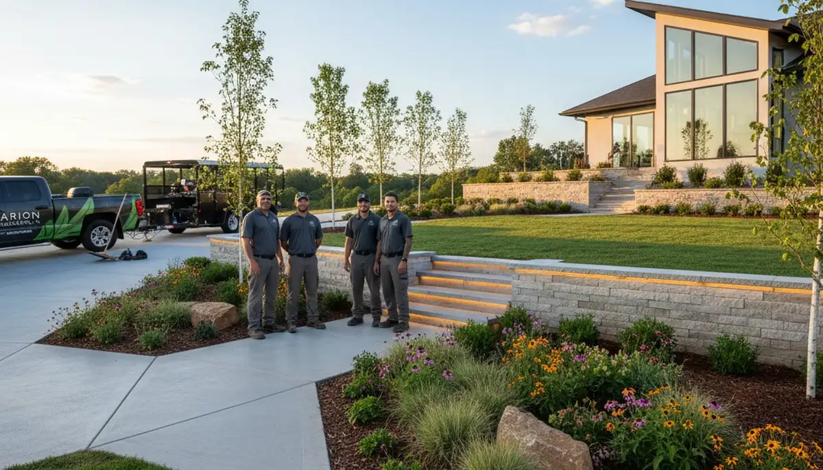 Landscaping design project in Memphis, TN for a professional outdoor space