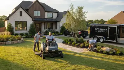 Landscaping team serving Memphis, TN with custom landscape design and maintenance services