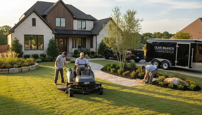 Landscaping team serving Memphis, TN with custom landscape design and maintenance services