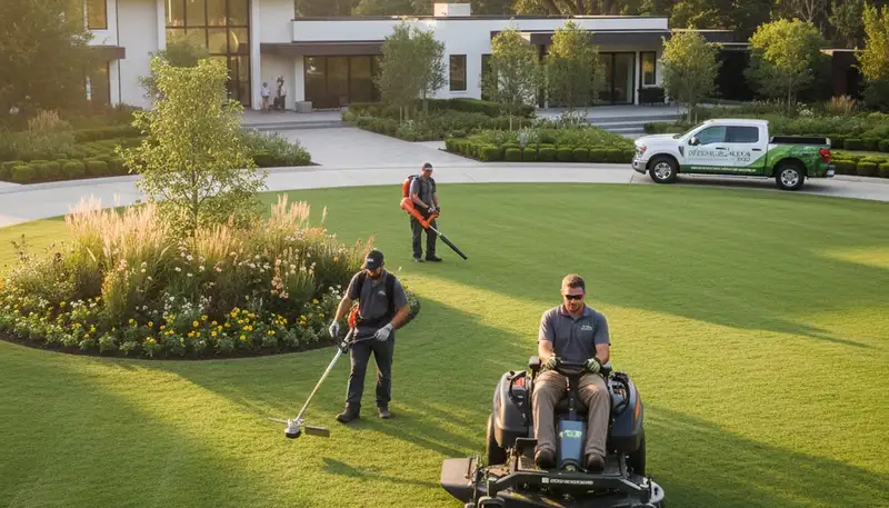 Professional lawn mowing and edging by Chop Chop Landscaping in Memphis, TN
