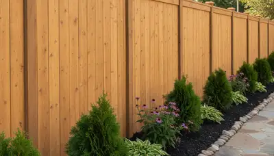White privacy fence installation by Chop Chop Landscaping in Memphis, TN showcasing skilled craftsmanship